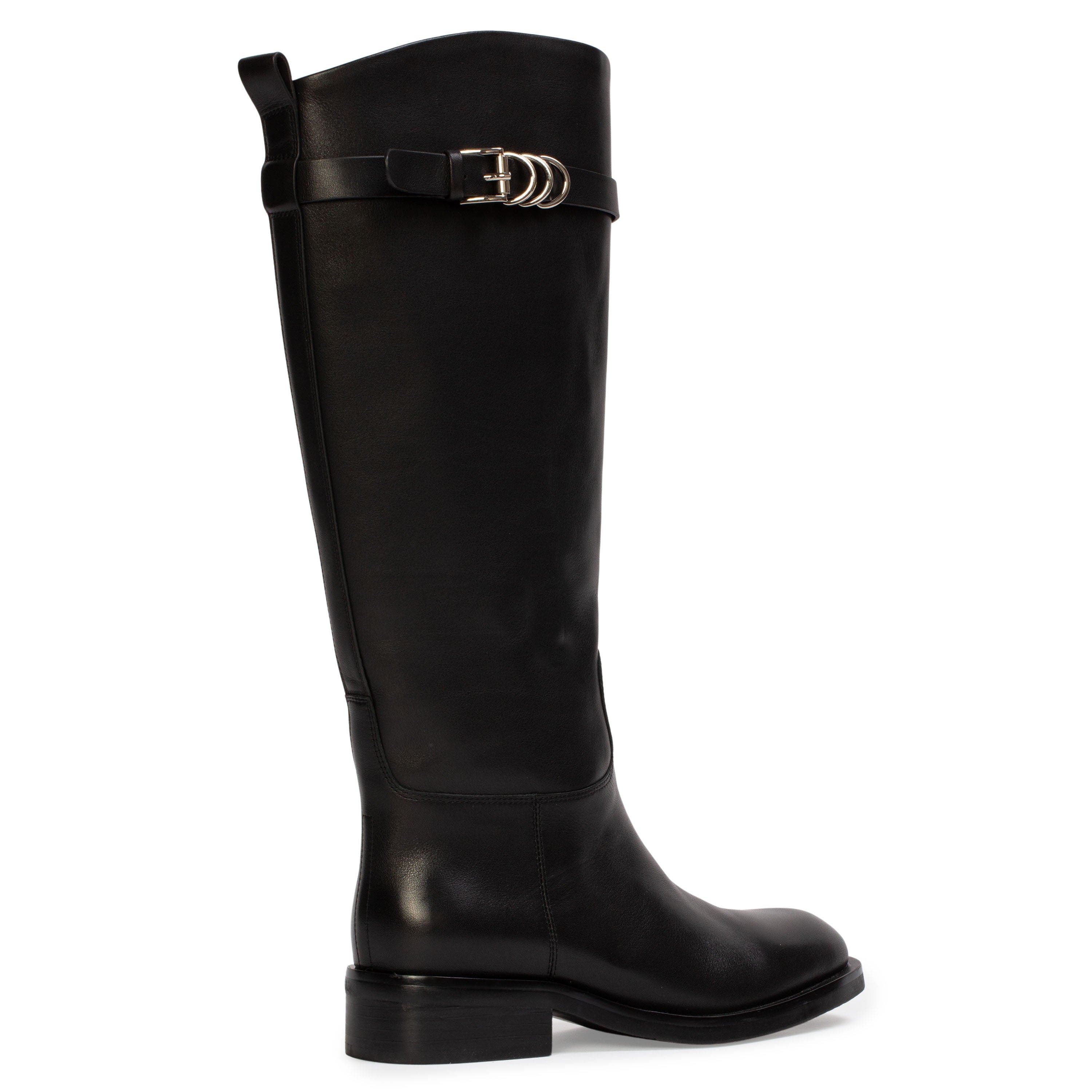 BLACK SUEDE STUDIO Ashley Leather Boot, Alternate, color, Black Leather