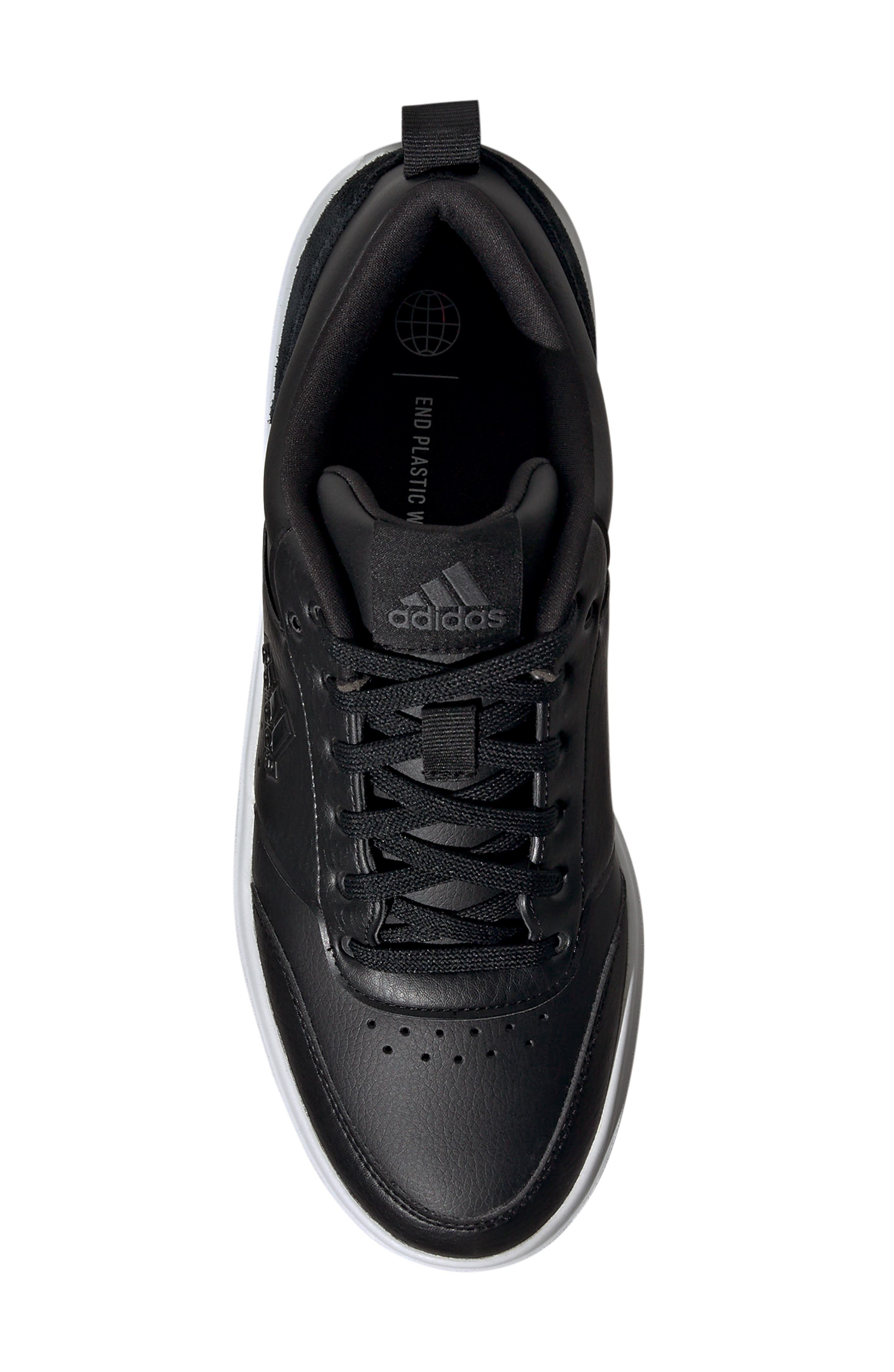adidas Park St. Tennis Sneaker, Alternate, color, Black/ Black/ White
