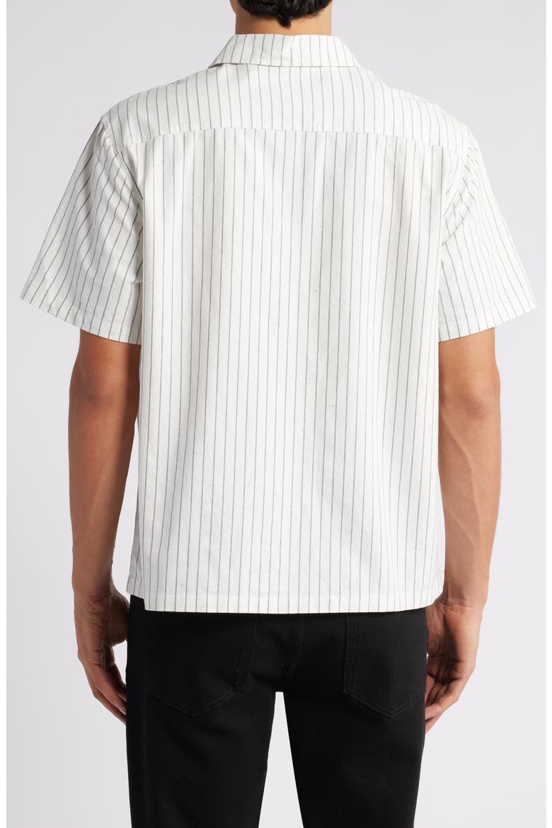 Stripe Quarter Zip Shirt, Alternate, color, WHITE