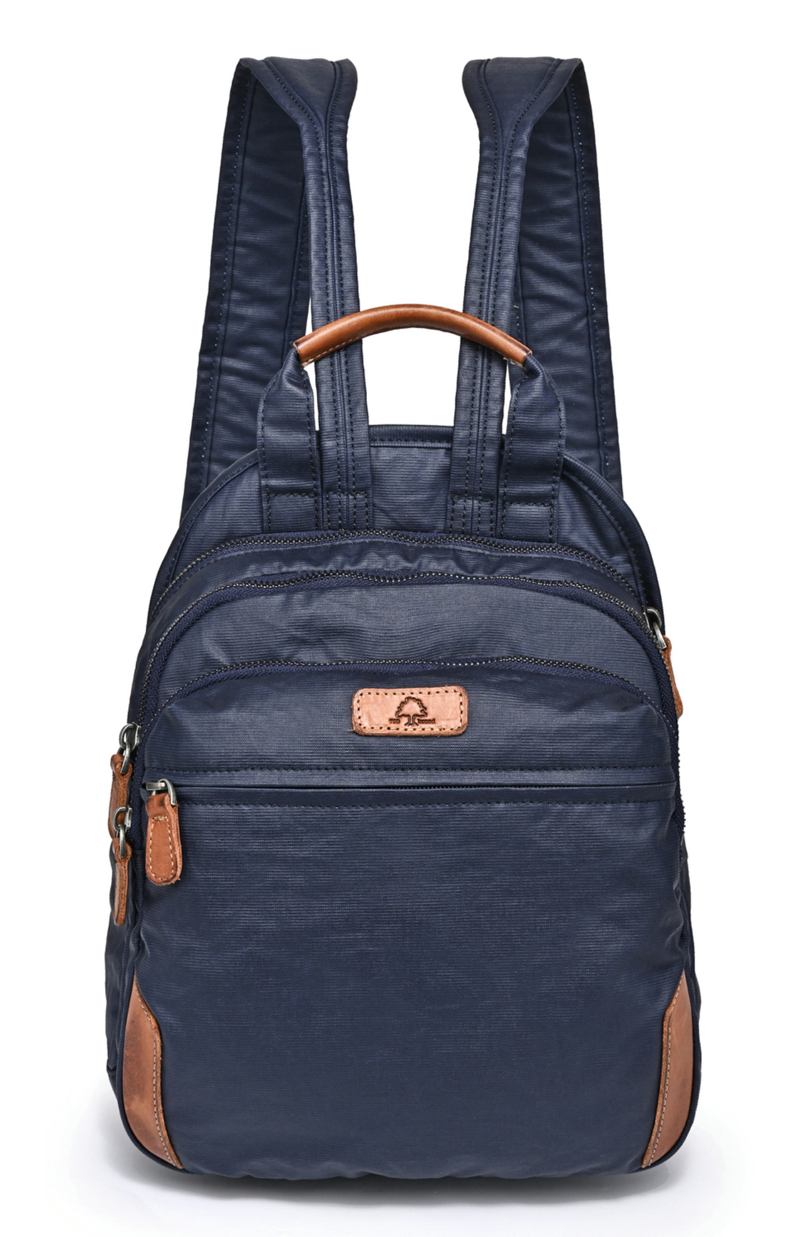 Turtle Cove Canvas Leather Backpack