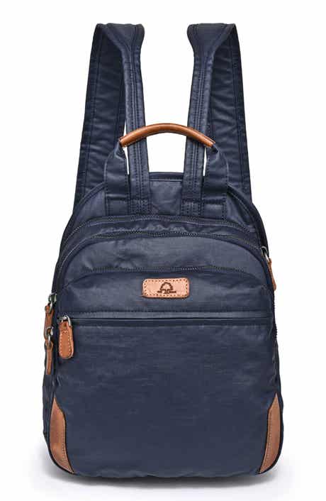 Turtle Cove Canvas Leather Backpack