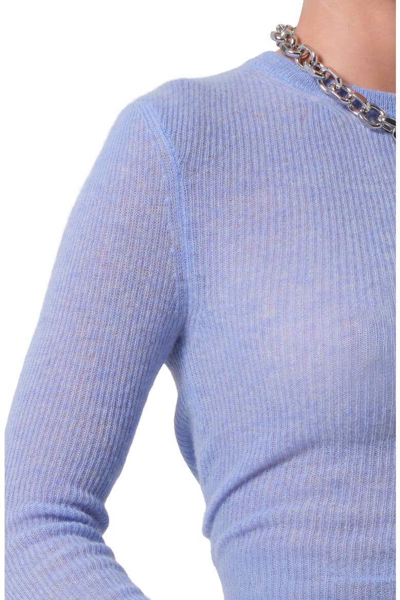 Alessia Wool & Cashmere Blend Rib Top, Alternate, color, HEATHER ROBIN