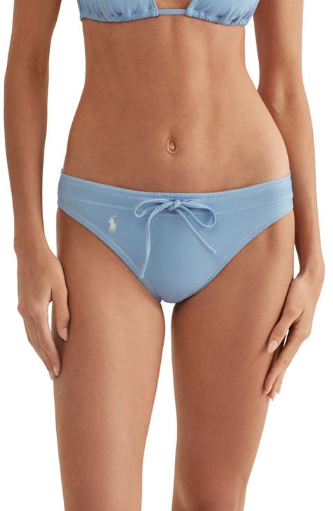 Tie Front Retro Hipster Bikini Bottoms
