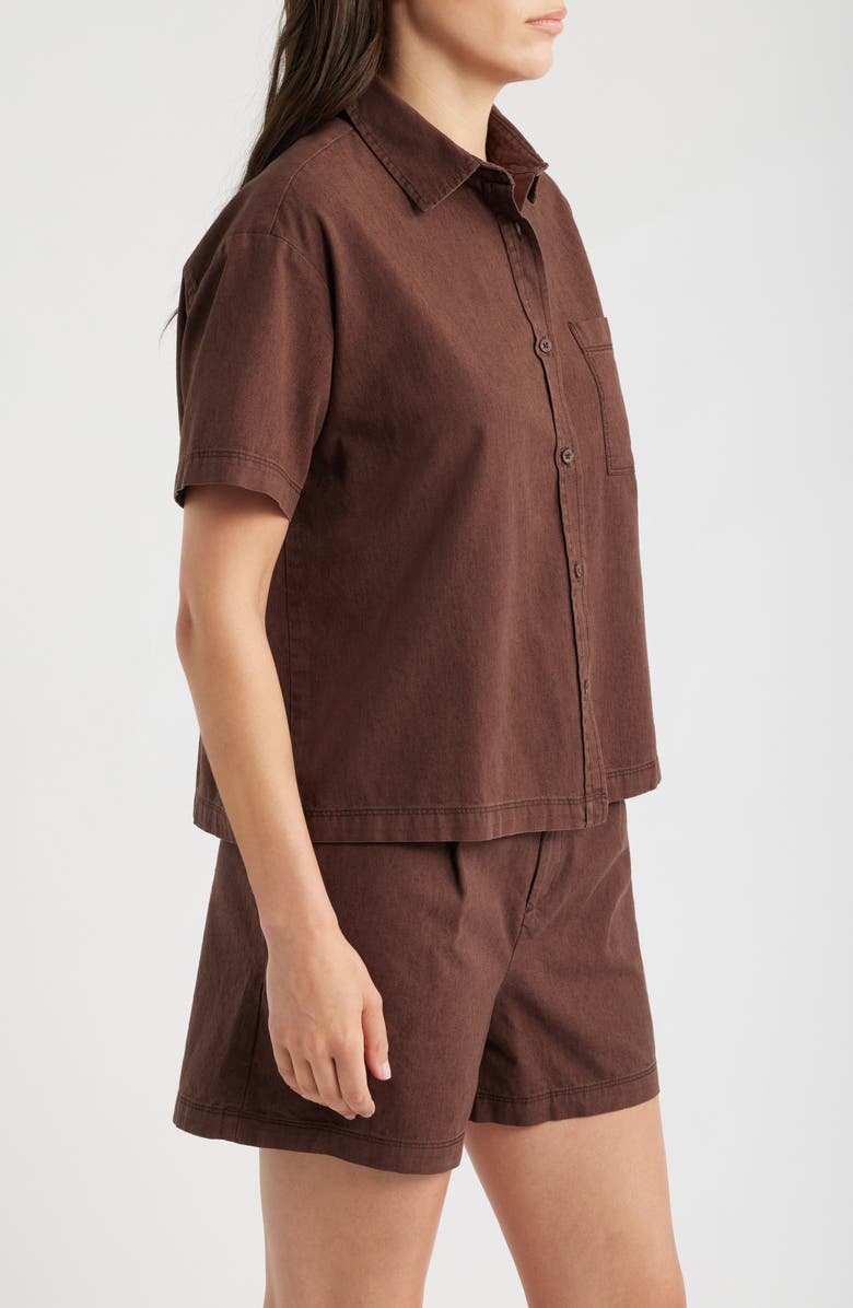 Brooklyn Industries French Button-Up Shirt, Alternate, color, French Roast