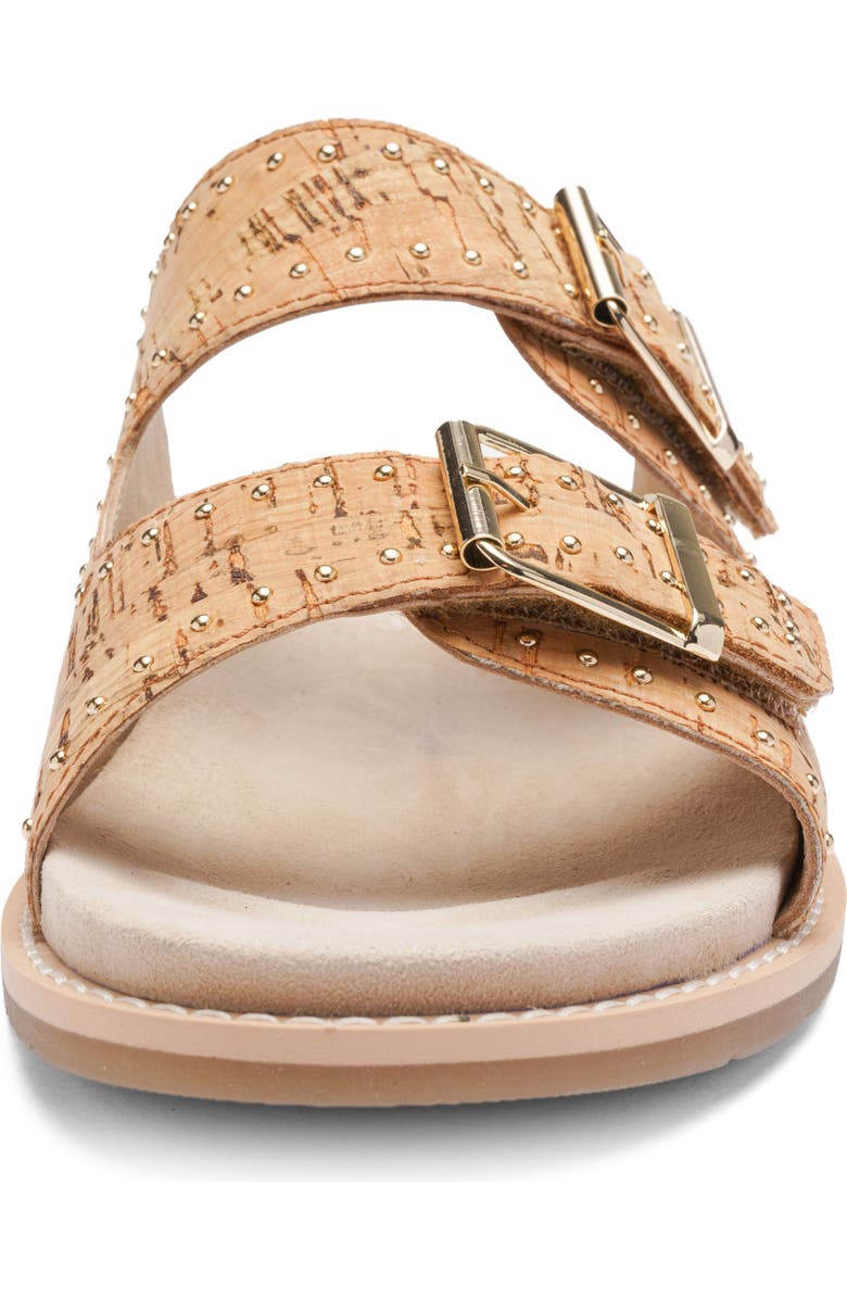 ara Elm Studded Buckle Strap Slide Sandal, Alternate, color, Natural