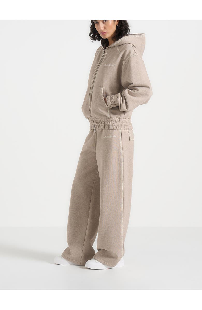 Manière De Voir Morgan Unisex Whipstitch Wide Leg Jogger, Alternate, color, Taupe