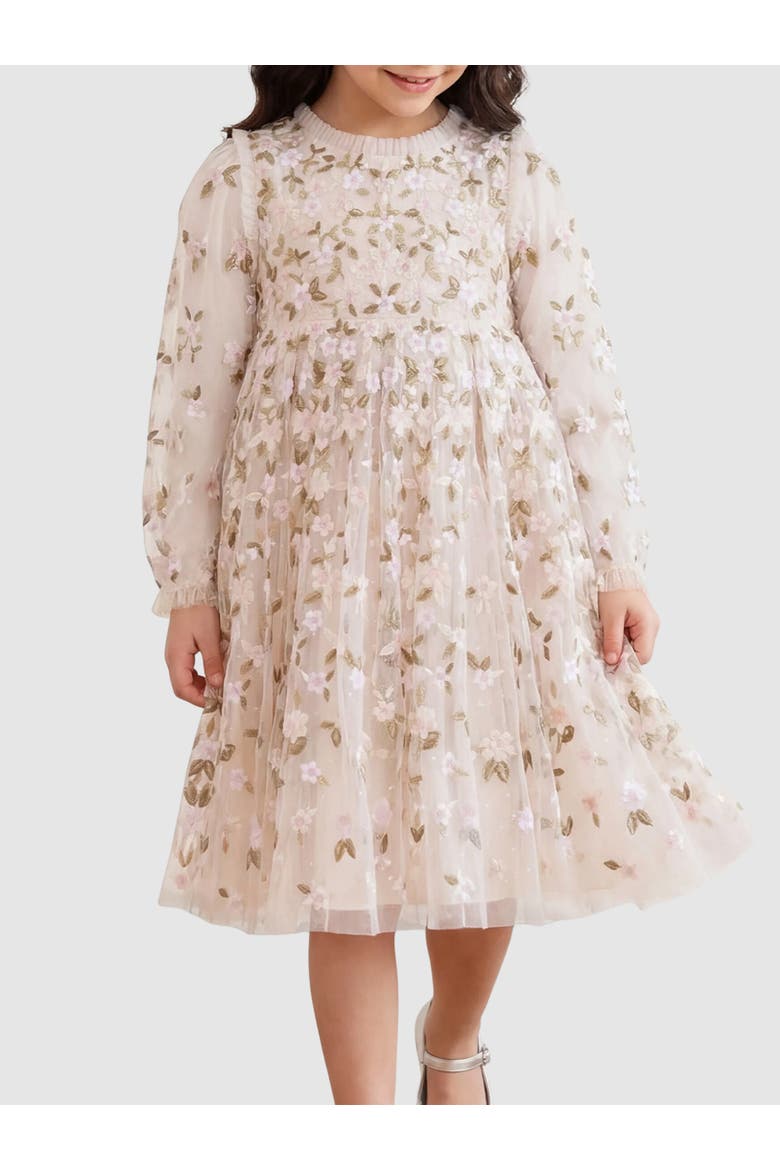 Camellia Ditsy Long Sleeve Kids DressToddler, Little Kid, Big Kid, Main, color, Cream/Multi