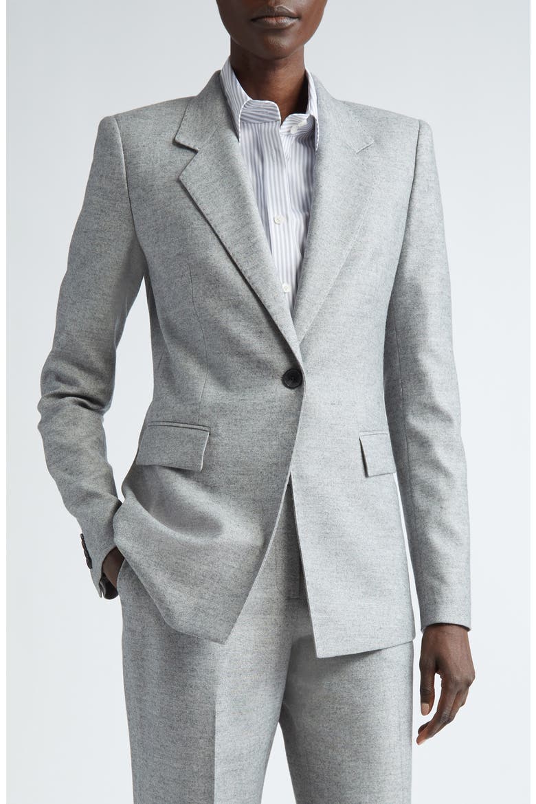 Notch Lapel Wool Blend Blazer, Main, color, NICKEL MULTI