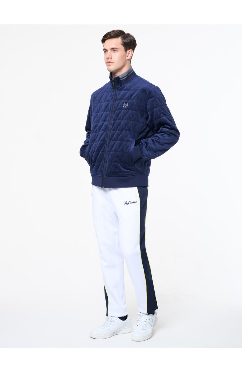 Sergio Tacchini Redi Quilted Velour Bomber Jacket, Alternate, color, Maritime Blue