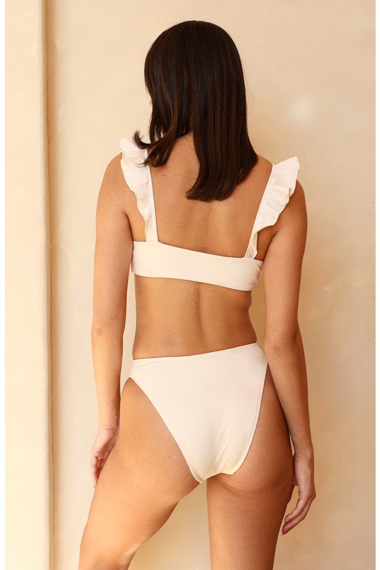 Countess Bandeau Bikini Top, Alternate, color, Dove