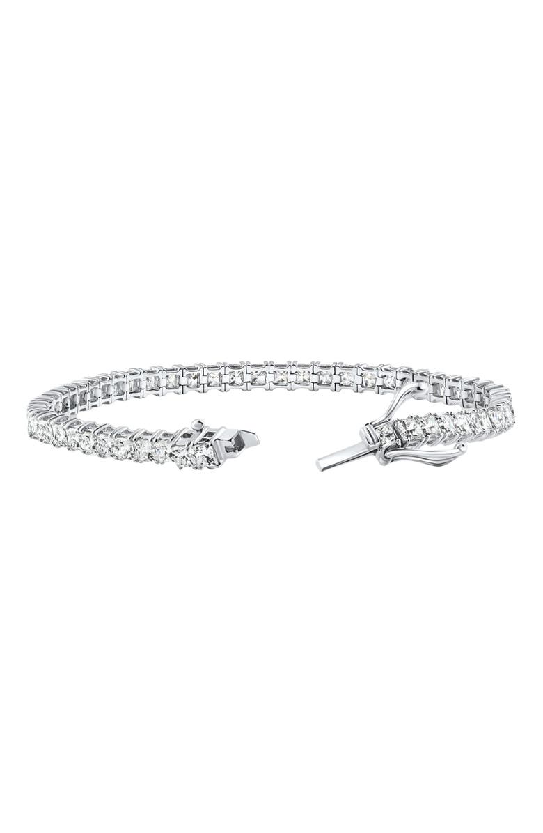 Bliss Diamond 9.20Ct Princess Cut Diamond 7" Tennis Bracelet 14k Gold Lab Grown, Alternate, color, 