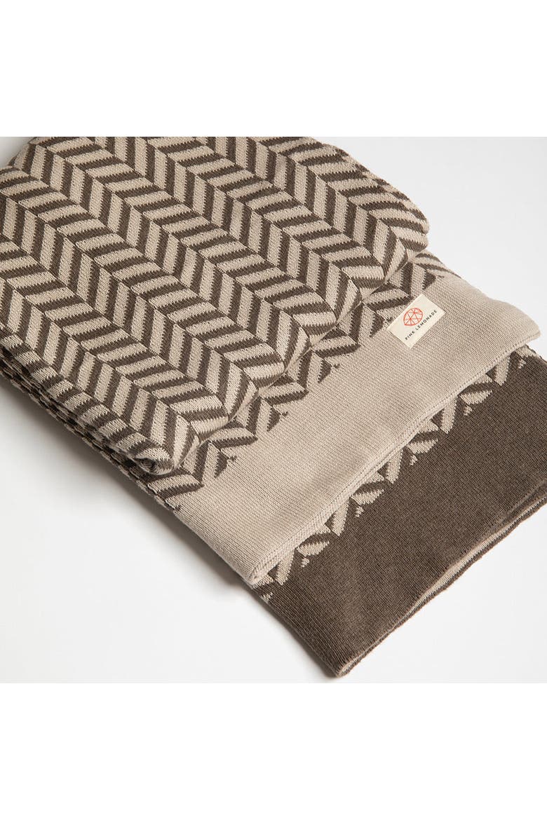 Zima Organic Cotton Throw Blanket, Main, color, Dark brown