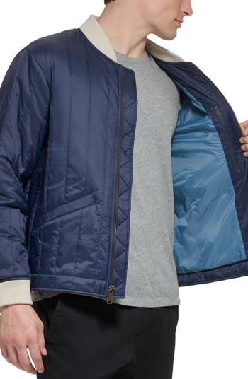 Nylon Quilted Bomber Jacket