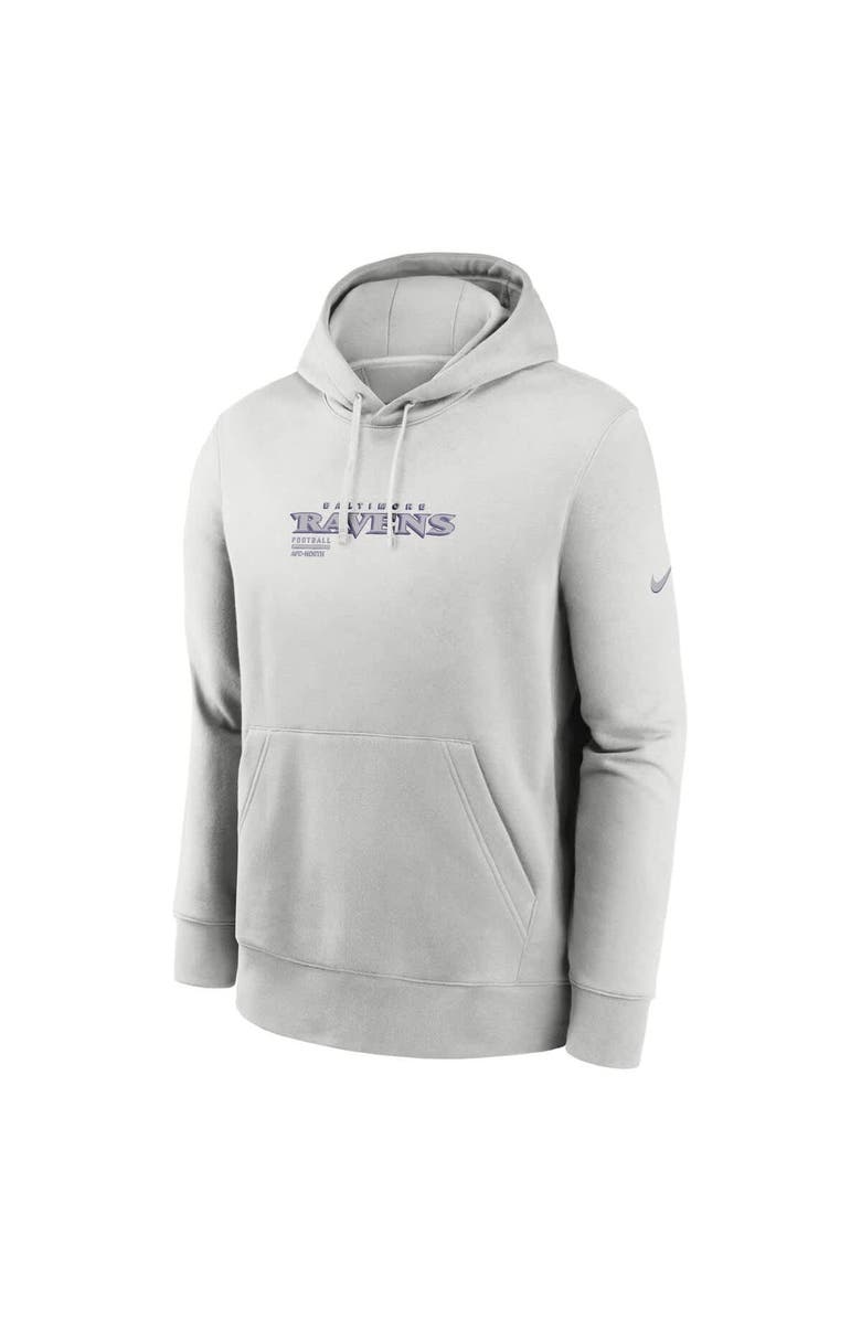 Nike Men's Nike Gray Baltimore Ravens Edge Pack French Terry Club Pullover Hoodie, Alternate, color, Gray