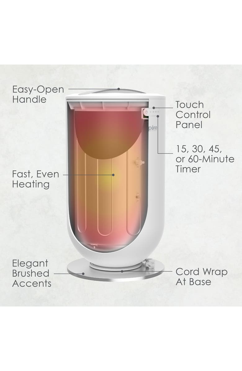 PURE ENRICHMENT X-Large Towel & Linen Warmer, Alternate, color, White Silver