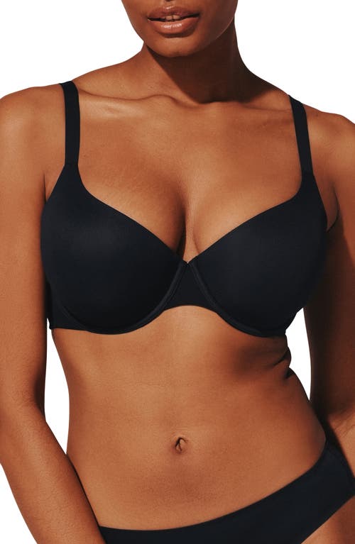 Thirdlove Comfortstretch Underwire Back Smoothing T-shirt Bra In Black