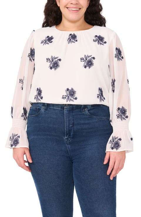 Smocked Cuff Top (Plus)