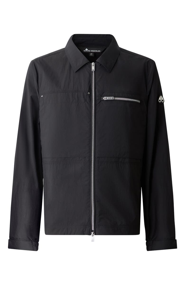 Moose Knuckles Topflight Water Repellent Shirt Jacket, Alternate, color, Black
