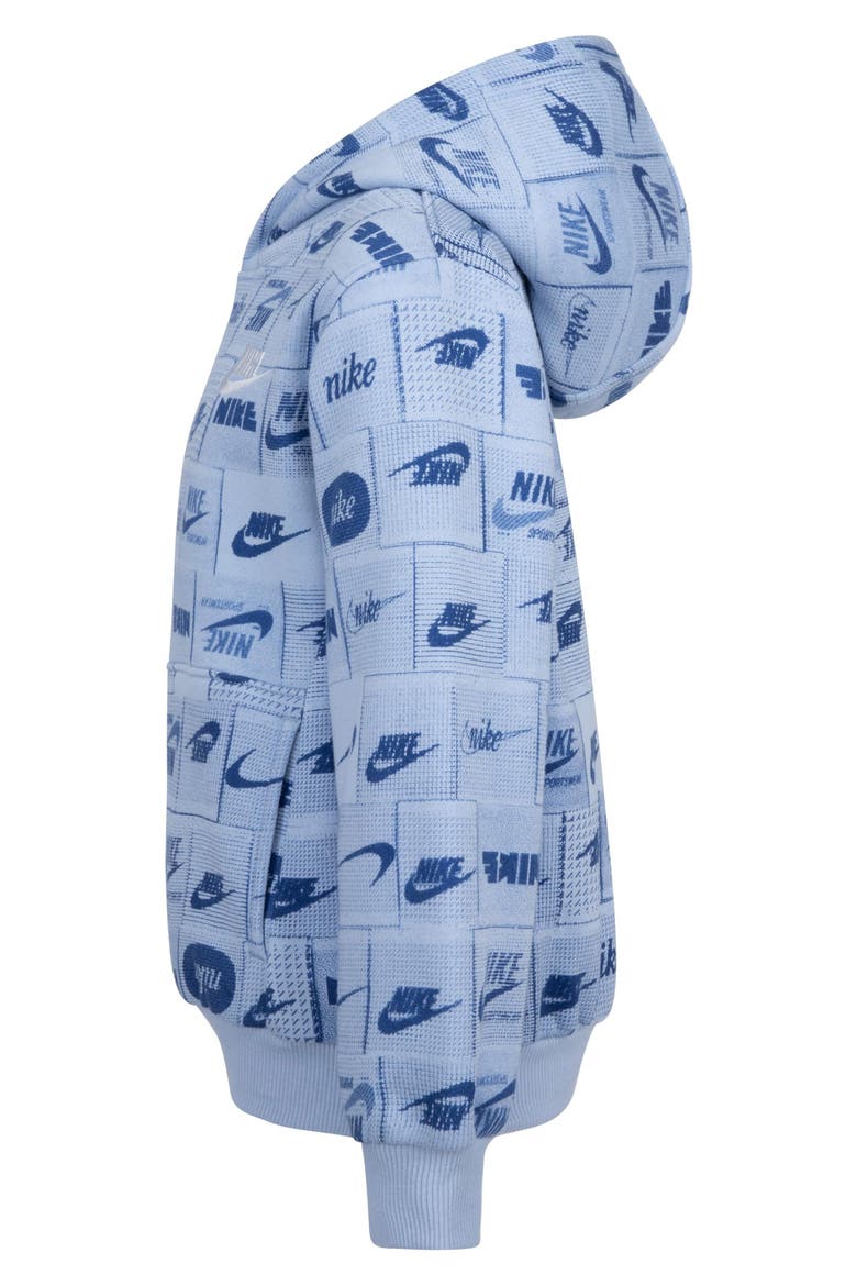 Kids' Logo Print Fleece Hoodie, Alternate, color, U1WLIGHT A