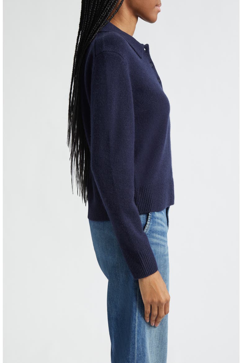 Cashmere & Wool Polo Sweater, Alternate, color, DARK NAVY