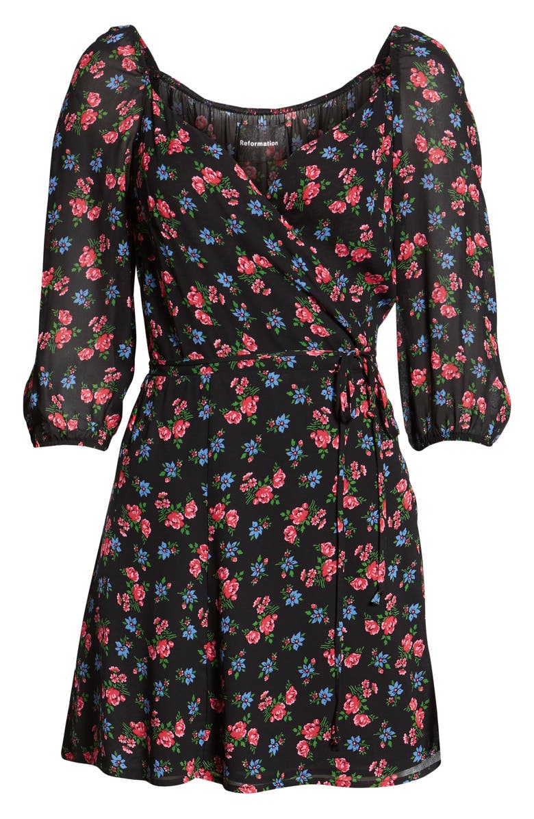 Reformation Eveleigh Wrap Minidress, Alternate, color,