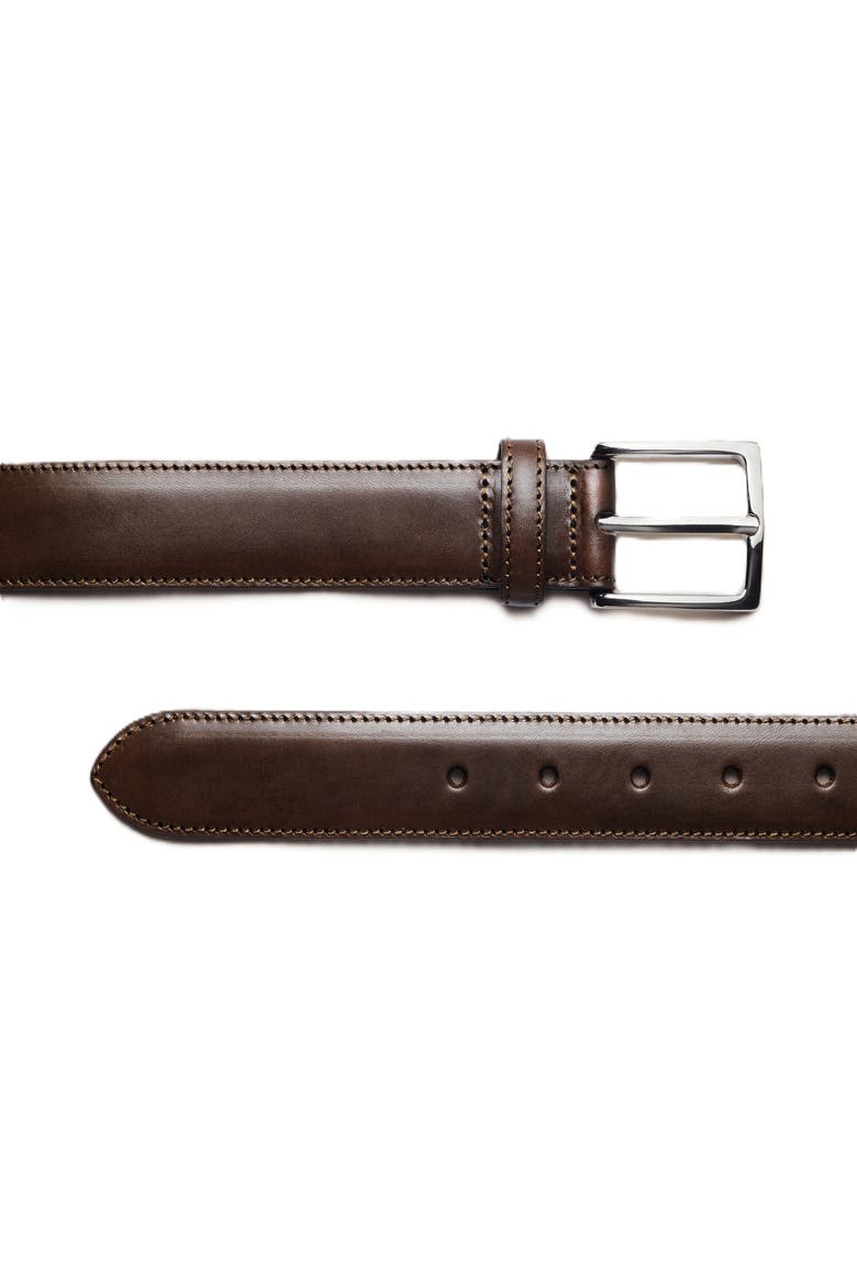 Leather Formal Belt, Alternate, color, Chocolate Brown