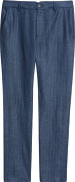 Bugatchi Linen Herringbone Chinos