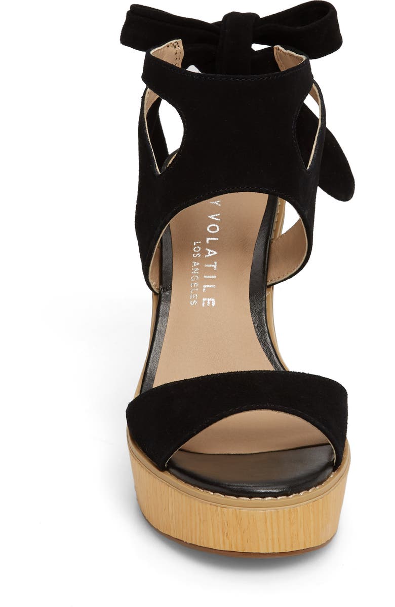 Very Volatile Ginsy Tie Back Platform Sandal, Alternate, color,