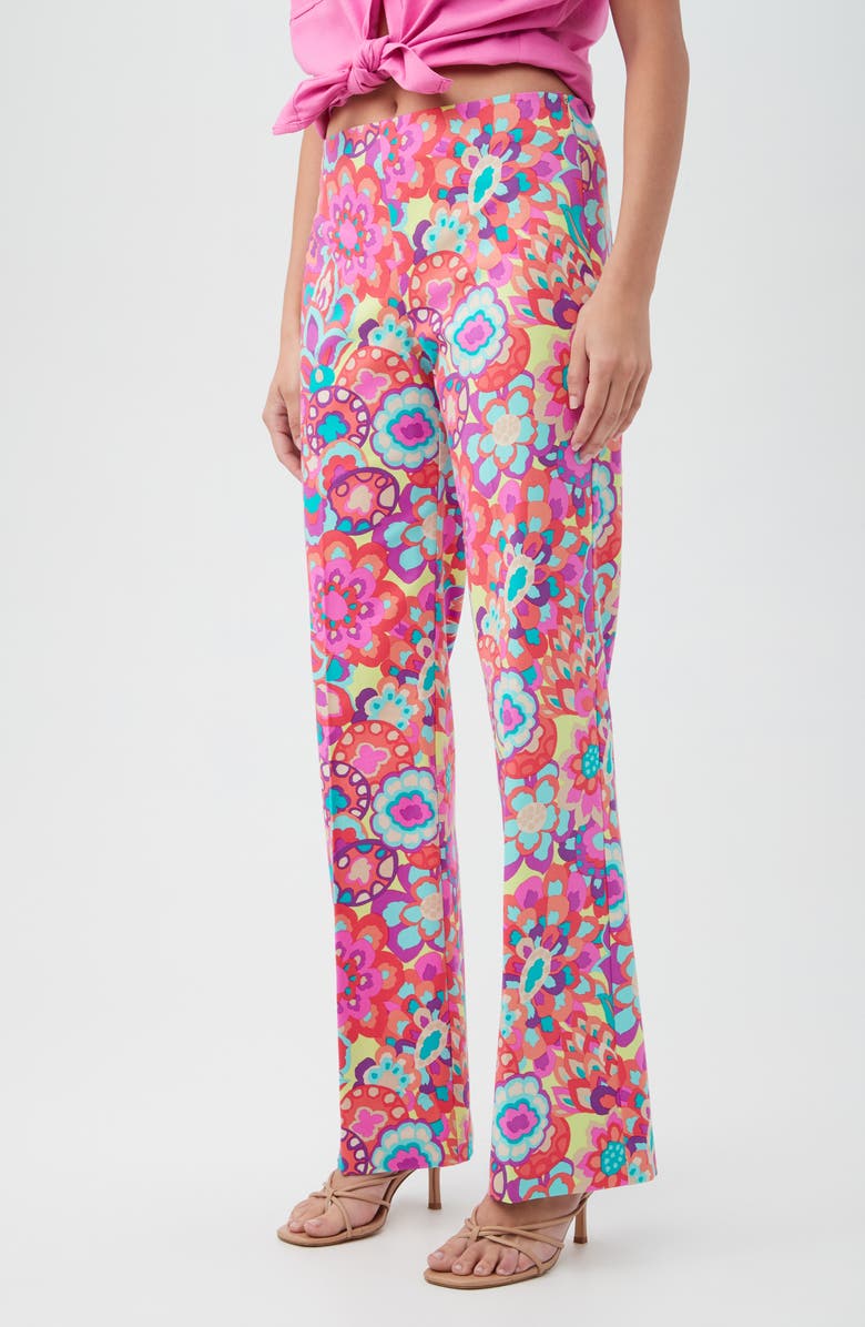 Trina Turk Rudi High Waist Pants, Alternate, color, Multi Pink