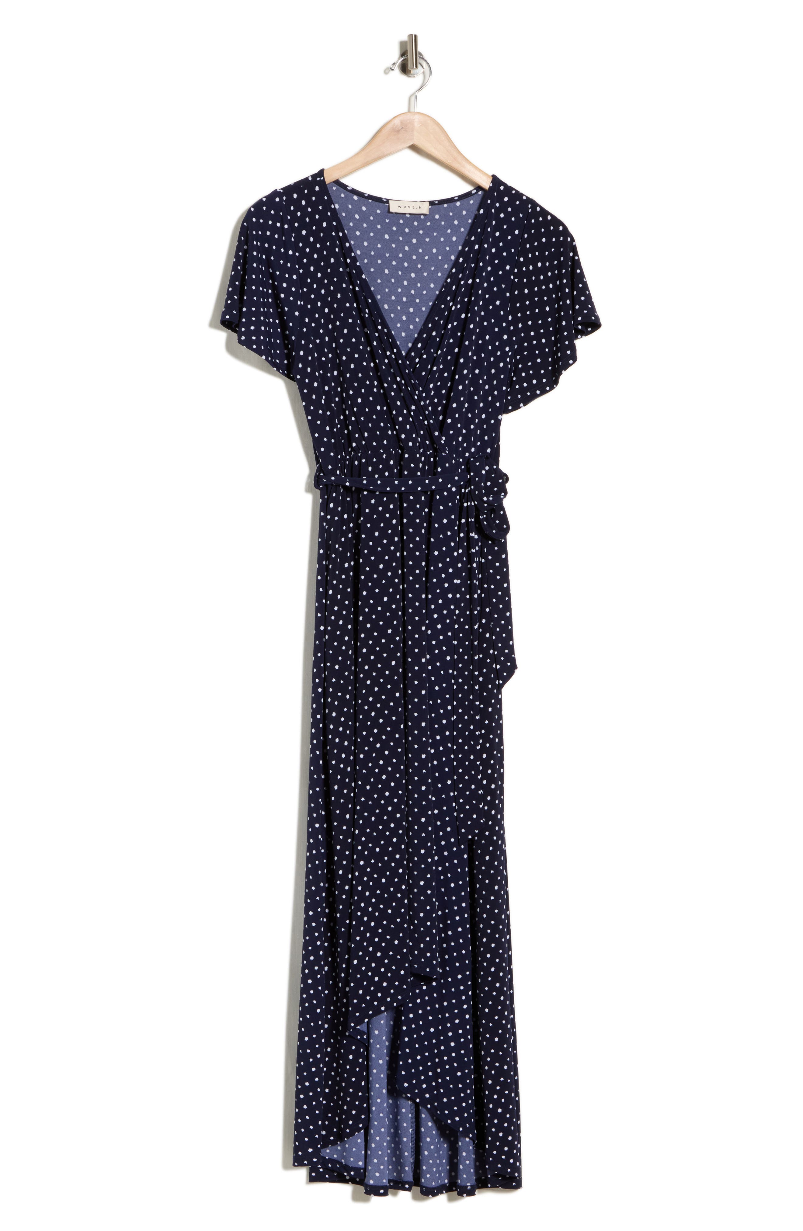 WEST K Flutter Sleeve High-Low Dress