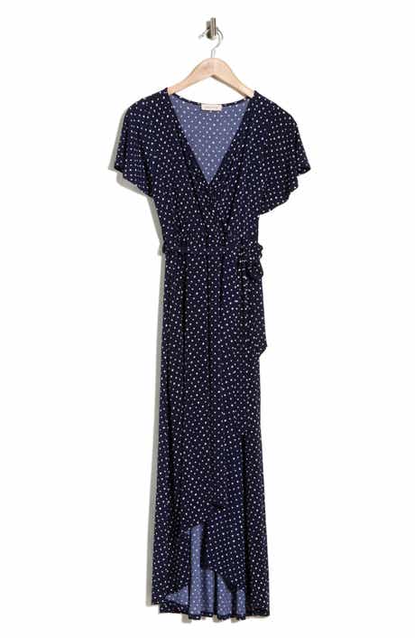 WEST K Flutter Sleeve High-Low Dress