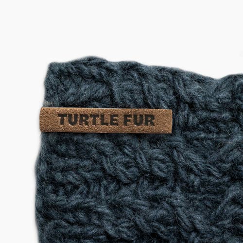 Turtle Fur Mika Wool Fingerless Mittens In Blue