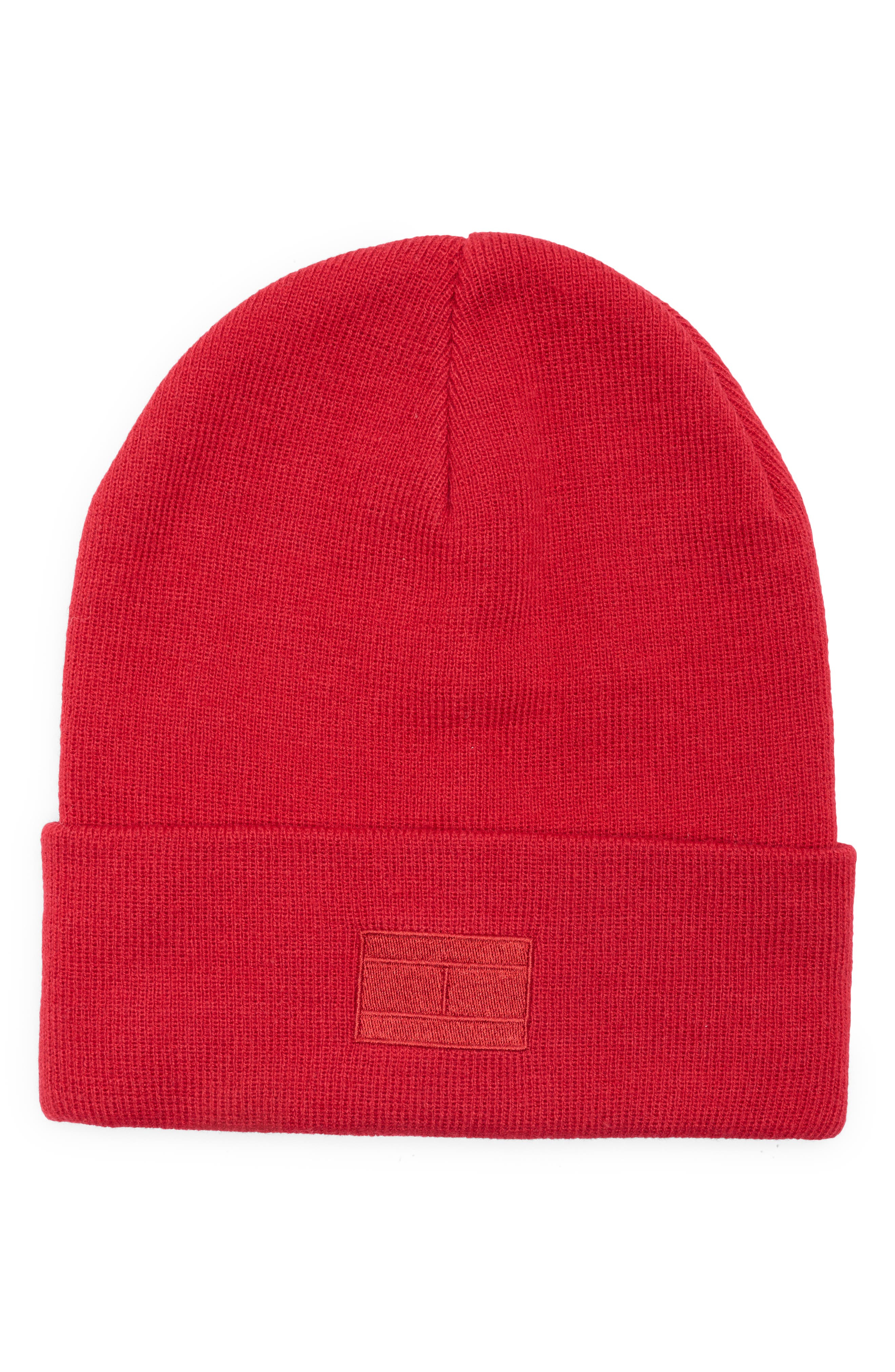 Tommy Hilfiger Ghost Embroidered Patch Knit Cuff Beanie