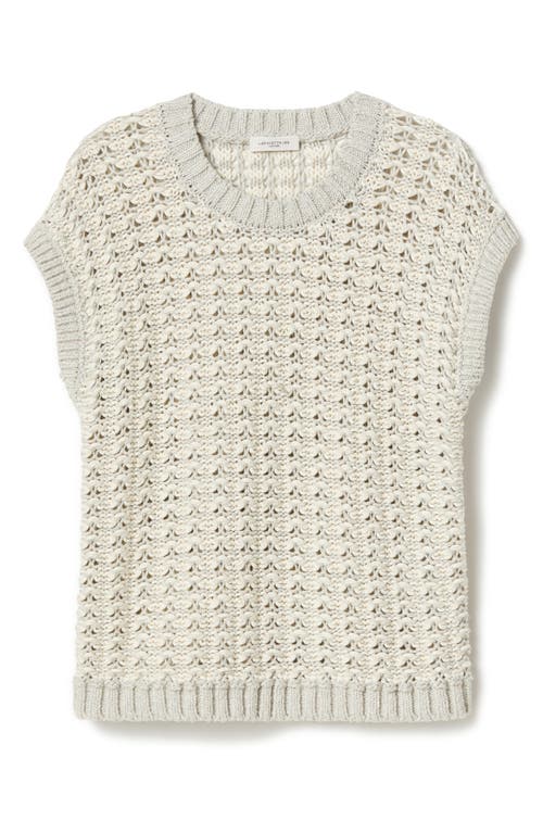 LAFAYETTE 148 LAFAYETTE 148 NEW YORK OPEN STITCH COTTON SWEATER VEST
