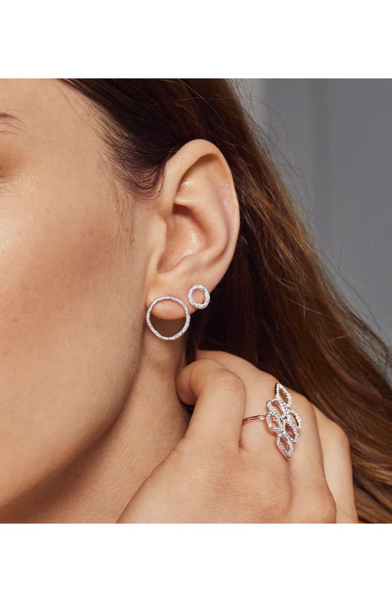 Monica Vinader Riva Diamond Circle Stud Earrings, Alternate, color,