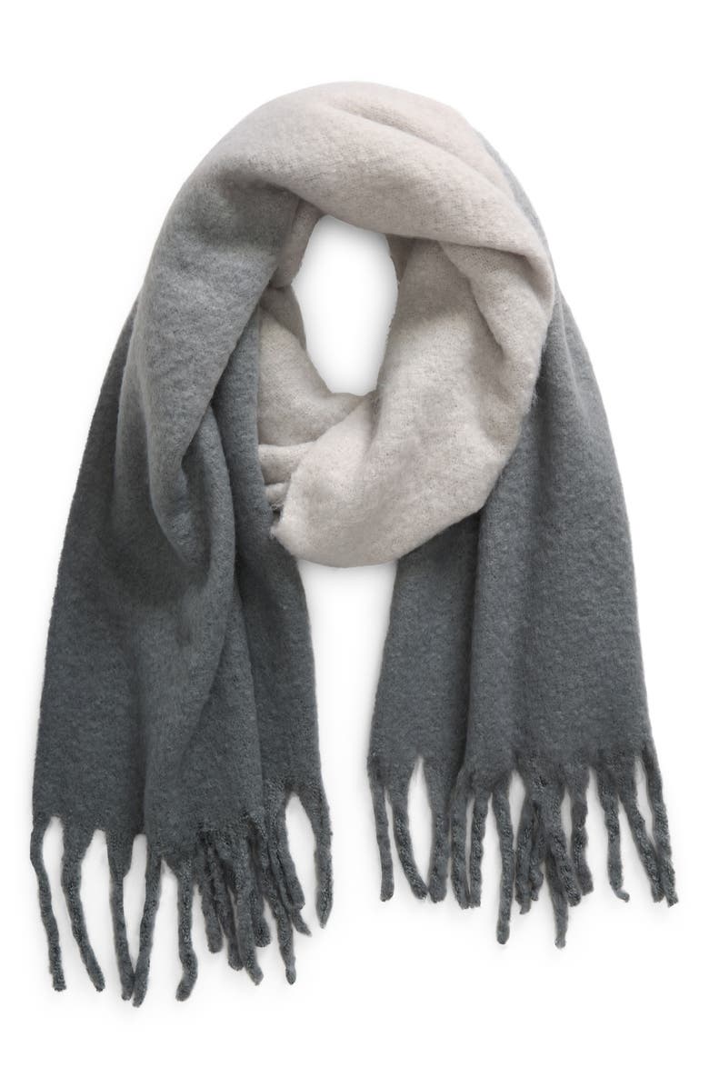 Nordstrom Ombré Brushed Fringed Scarf, Alternate, color, 