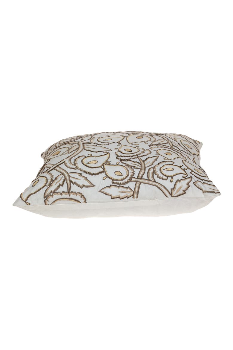 Celeste Embroidered Throw Pillow, Alternate, color, WHITE