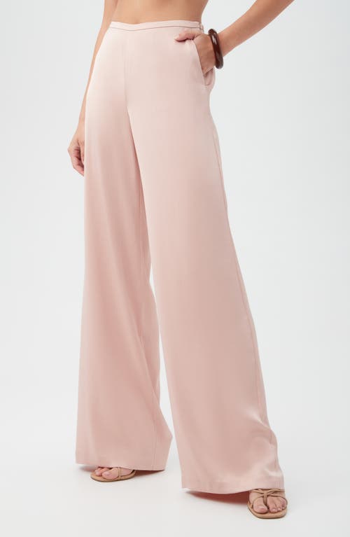 Trina Turk Tavia High-rise Wide-leg Satin Pants