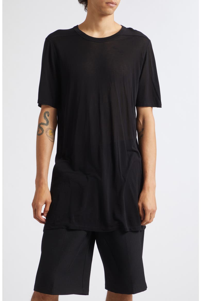 Level T Longline T-Shirt, Main, color, BLACK