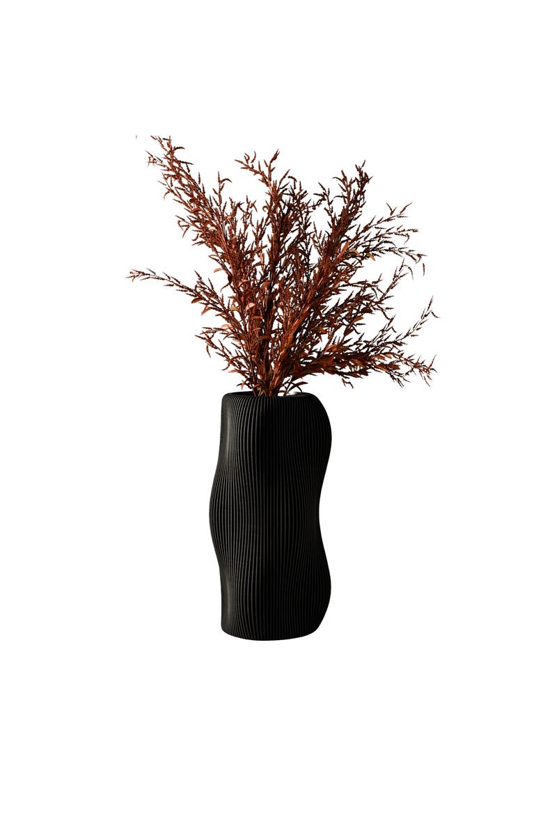 Bubbly Vase, No Waterproof Insert, Main, color, Midnight Black - 9.4"