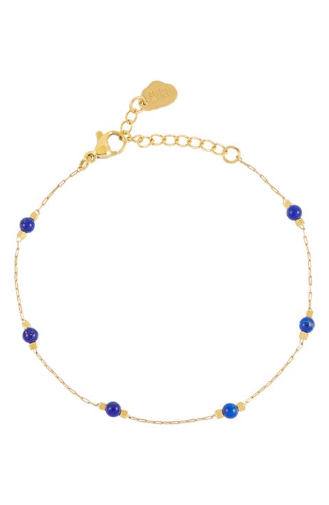 Wellness Blue Lace Agate Paperlink Chain Bracelet
