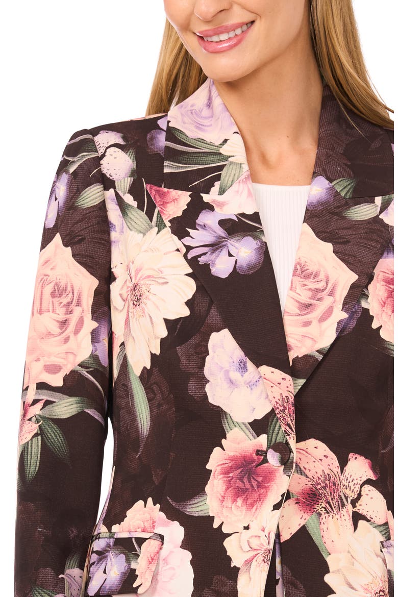 Alice Floral Blazer, Alternate, color, CORAL PINK
