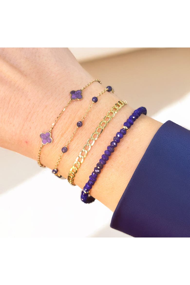 Lapis Bead Bracelet, Alternate, color, Lapis