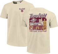 IMAGE ONE Men's Image One Natural Texas A&M Aggies Comfort Colors Hand-Drawn Campus Stack T-Shirt