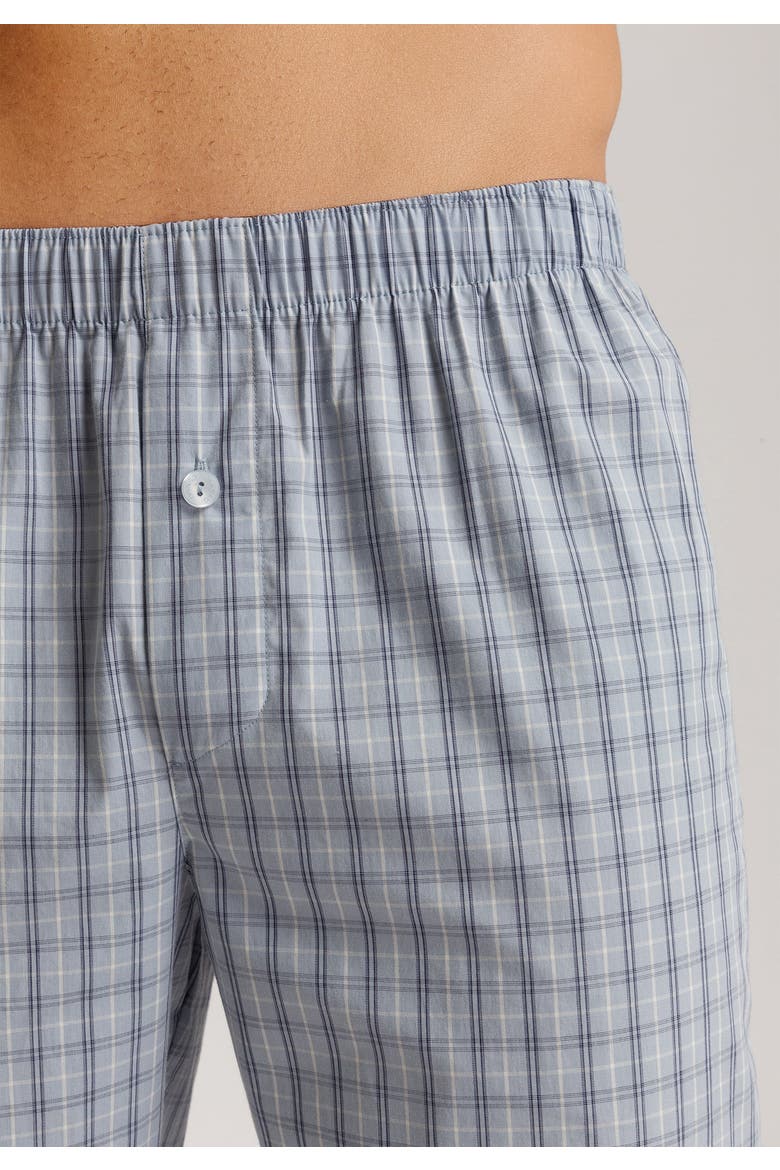 Night And Day Notch Collar Cotton Pajama Set, Alternate, color, Sea Breeze Check