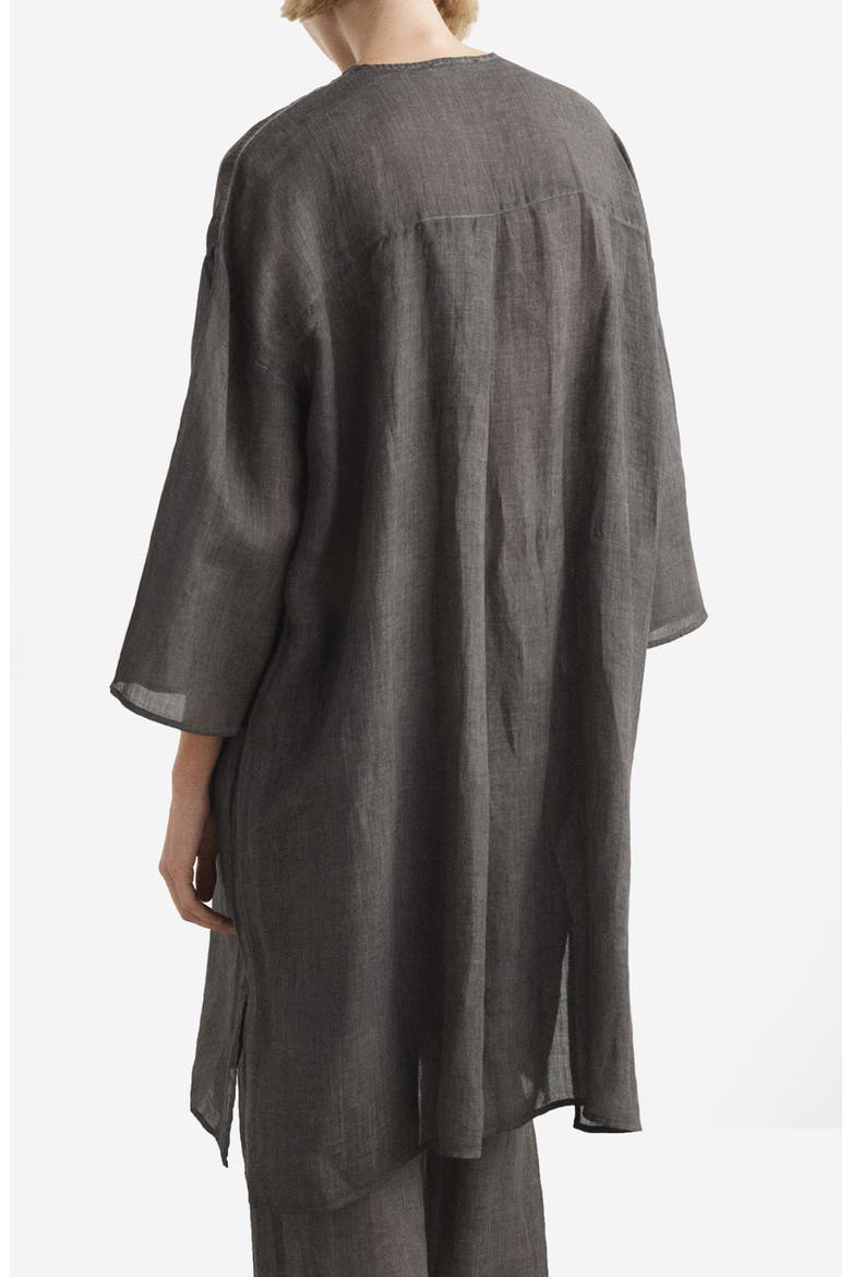 Ramie Caftan, Alternate, color, CHARCOAL