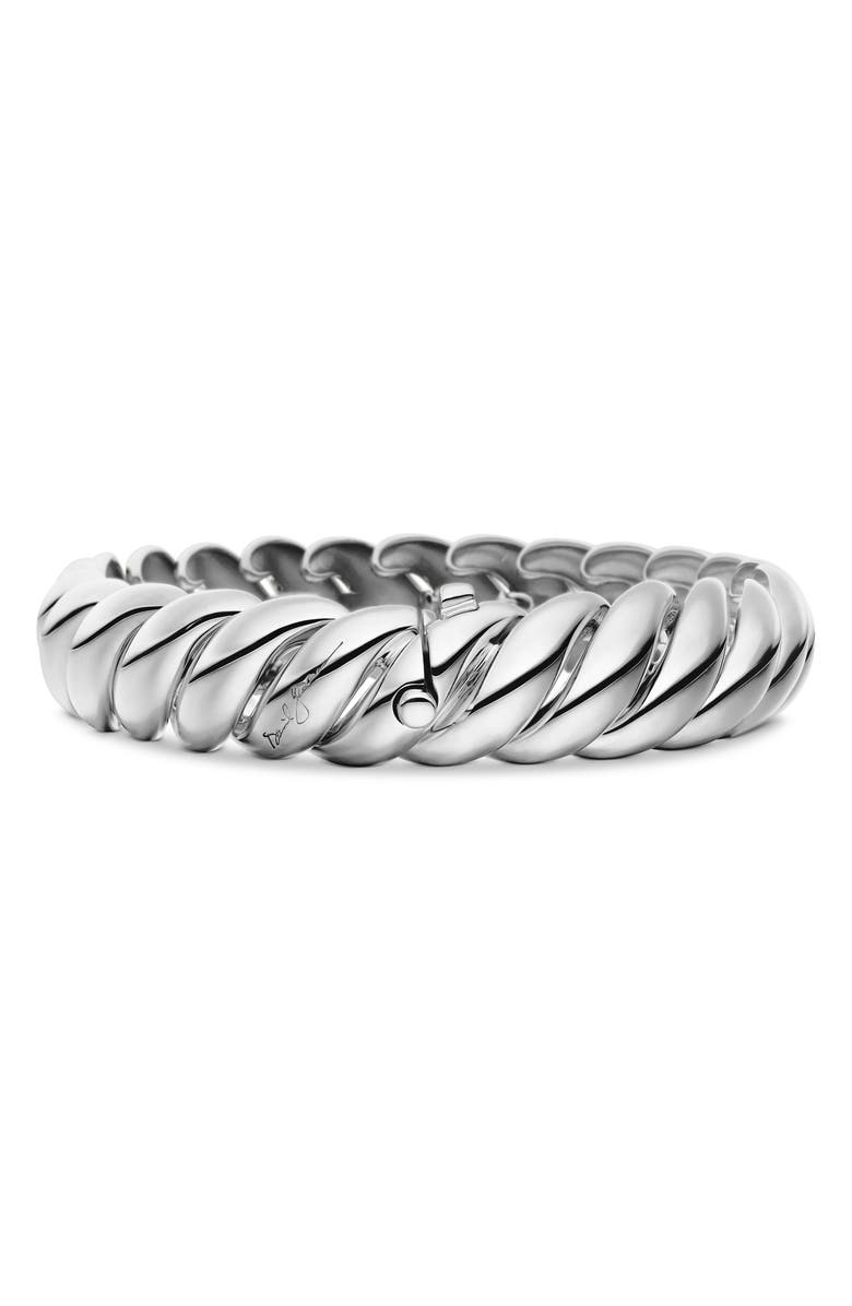 David Yurman Sculpted Cable Bracelet in Sterling Silver, 14mm, Alternate, color, Sterling Silver