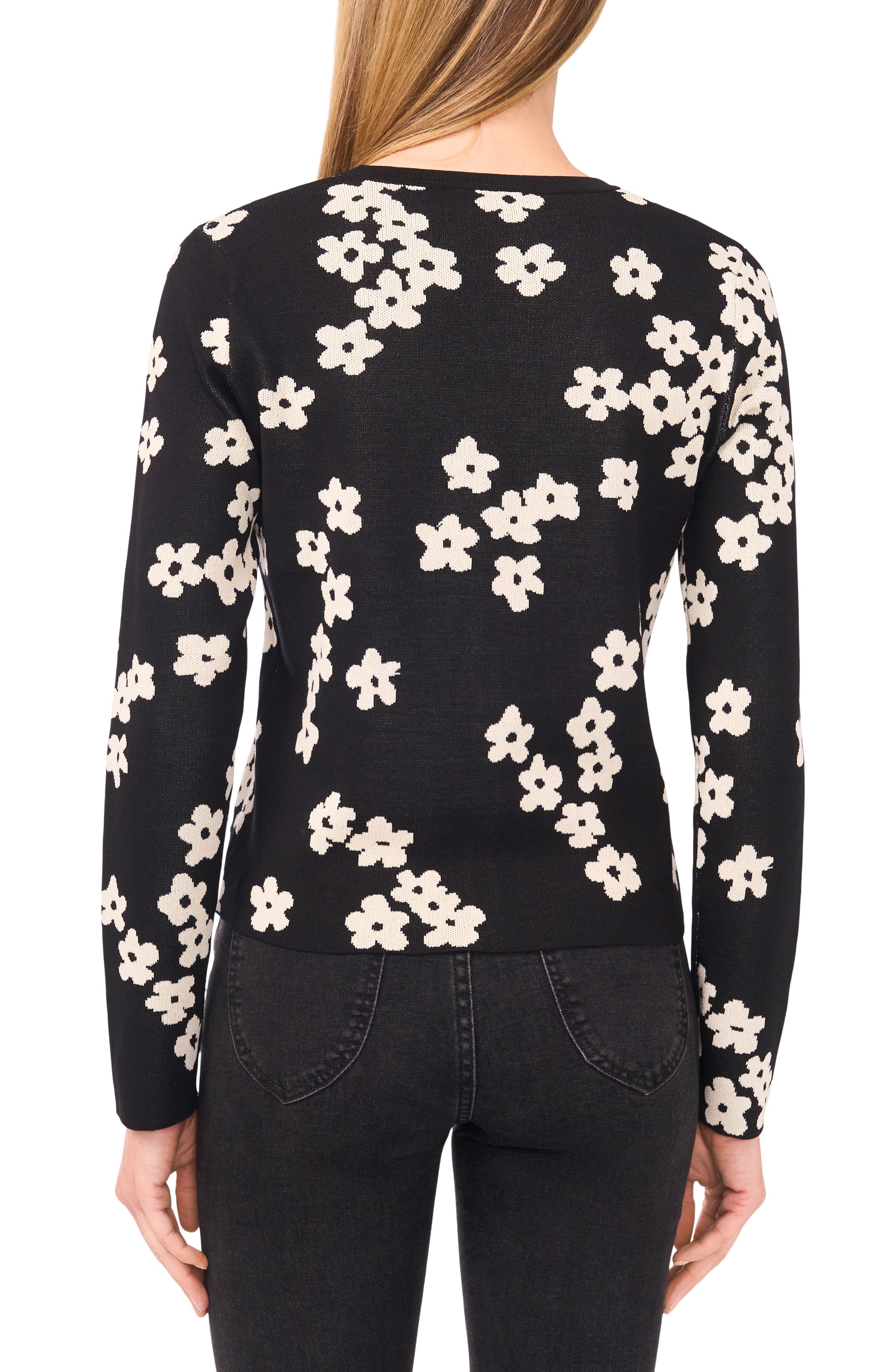 Flower Jacquard Cardigan - image 2