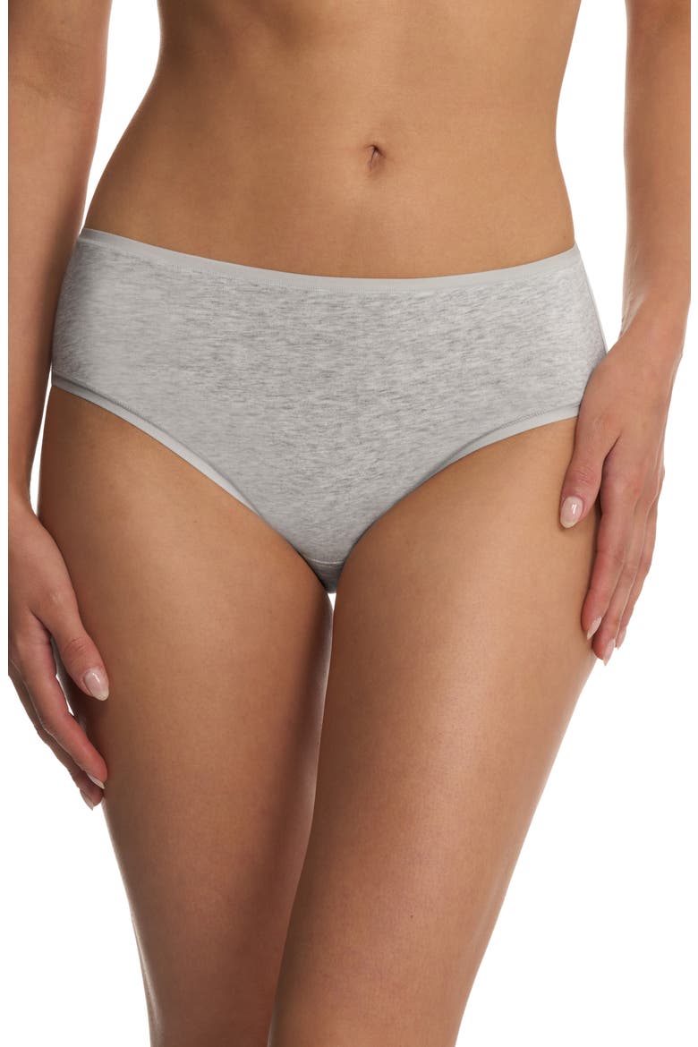 Bliss Bare Cotton Hipster Briefs, Main, color, LT GRY HTH