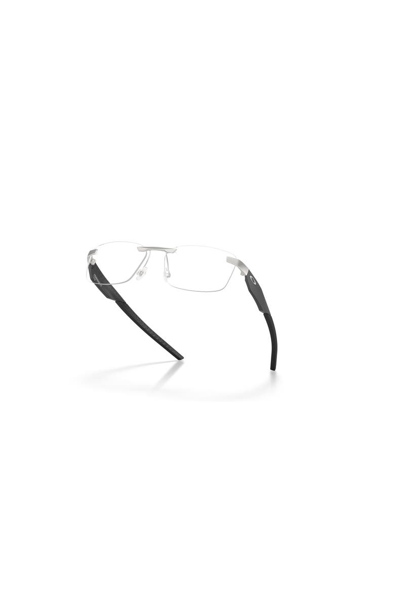 Oakley 57mm Rectangle optical glasses, Alternate, color, Silver